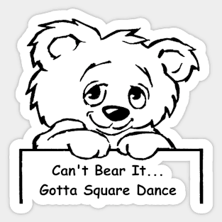 Can't Bear BLK Sticker